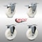 Service Caster 5 Inch SS Nylon Wheel Swivel Top Plate Caster Lock Brake 2 Rigid SCC, 2PK SCC-SSTTL20S514-NYS-2-R-2 - alternate 5